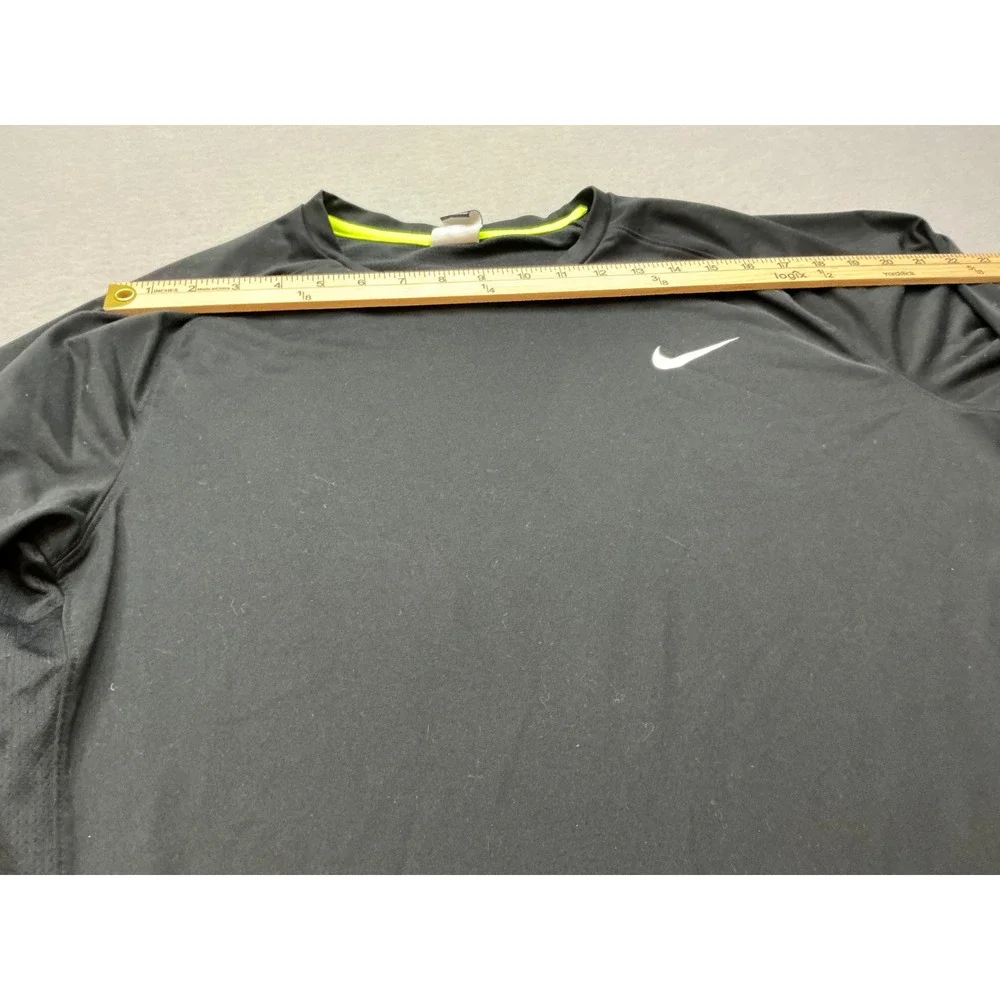 Nike Dri-FIT‎ Long Sleeve Shirt Black Grey Performance Training XXL 677538-010